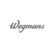 A black and white image of the word wegmans.