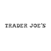 A black and white image of the trader joe 's logo.