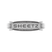 A black and white logo of sheetz.